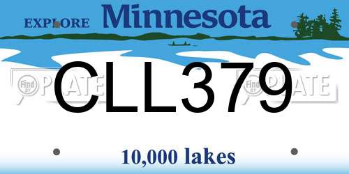 CLL379 Minnesota License Plate