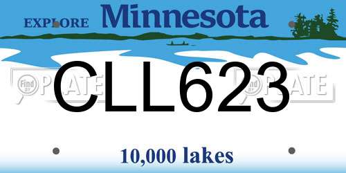 CLL623 Minnesota License Plate