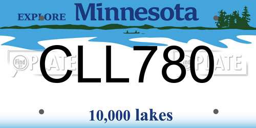 CLL780 Minnesota License Plate