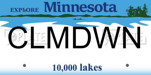CLMDWN Minnesota License Plate