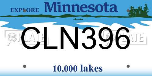CLN396 Minnesota License Plate