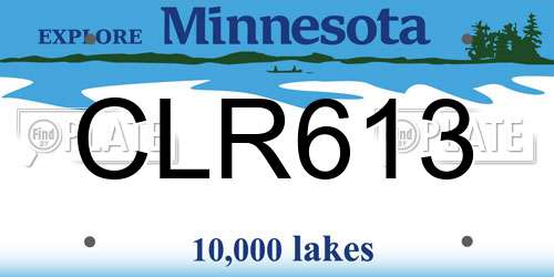 CLR613 Minnesota License Plate