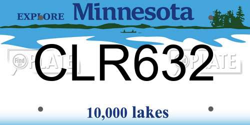 CLR632 Minnesota License Plate