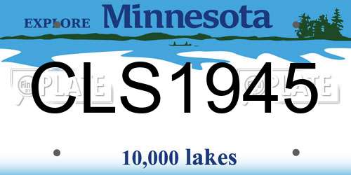CLS1945 Minnesota License Plate
