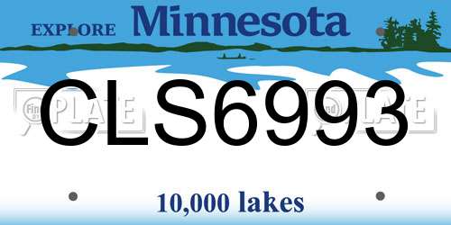 CLS6993 Minnesota License Plate