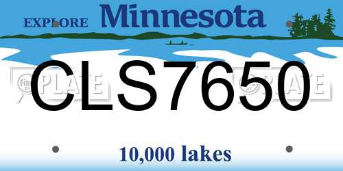 CLS7650 Minnesota License Plate