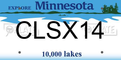 CLSX14 Minnesota License Plate