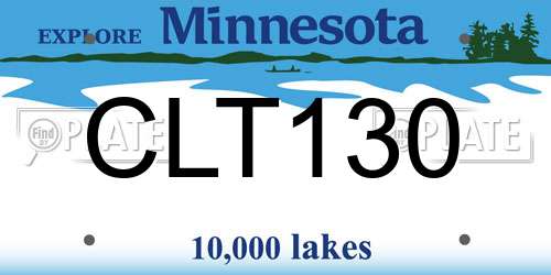 CLT130 Minnesota License Plate