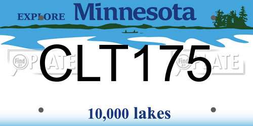 CLT175 Minnesota License Plate