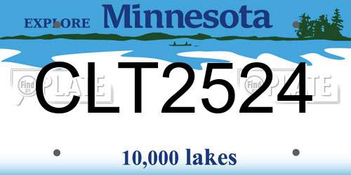 CLT2524 Minnesota License Plate