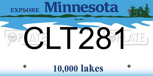 CLT281 Minnesota License Plate