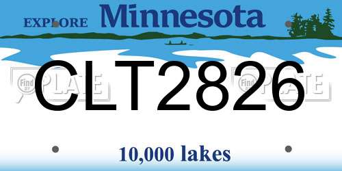 CLT2826 Minnesota License Plate
