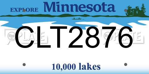 CLT2876 Minnesota License Plate