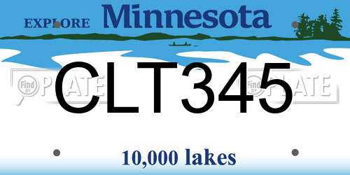 CLT345 Minnesota License Plate