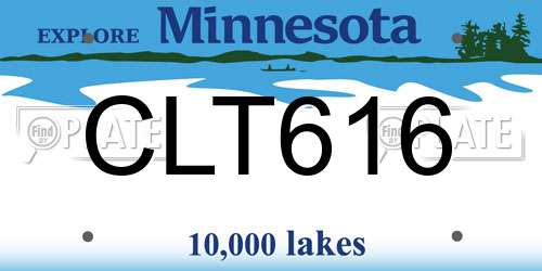 CLT616 Minnesota License Plate
