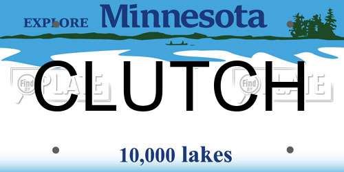 CLUTCH Minnesota License Plate