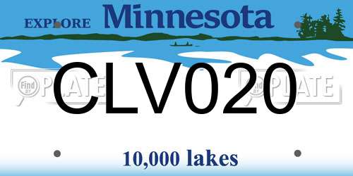 CLV020 Minnesota License Plate