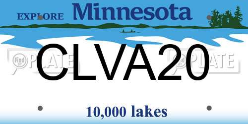 CLVA20 Minnesota License Plate