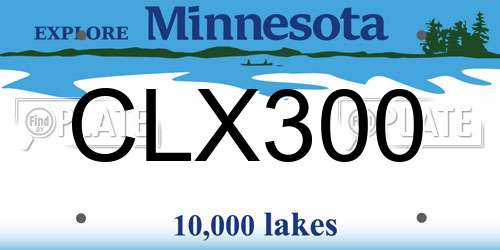 CLX300 Minnesota License Plate