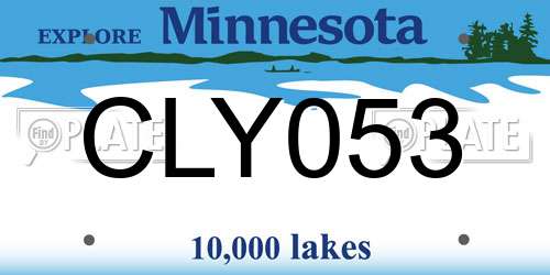 CLY053 Minnesota License Plate