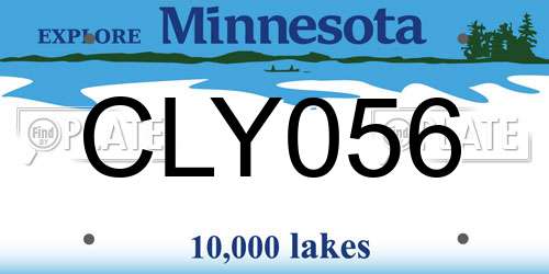 CLY056 Minnesota License Plate