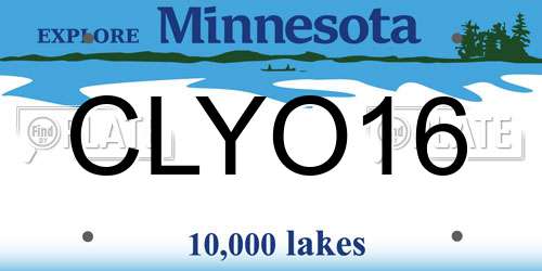 CLYO16 Minnesota License Plate