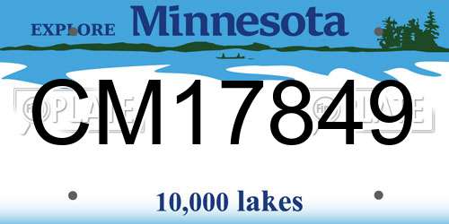 CM17849 Minnesota License Plate