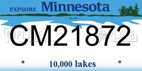 CM21872 Minnesota License Plate