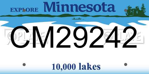 CM29242 Minnesota License Plate