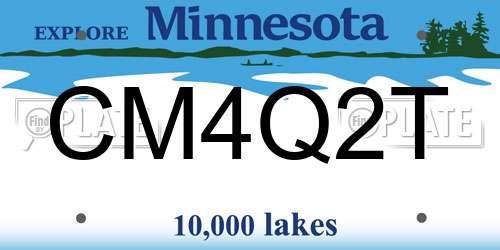 CM4Q2T Minnesota License Plate