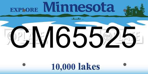 CM65525 Minnesota License Plate