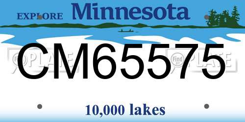 CM65575 Minnesota License Plate