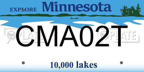 CMA02T Minnesota License Plate
