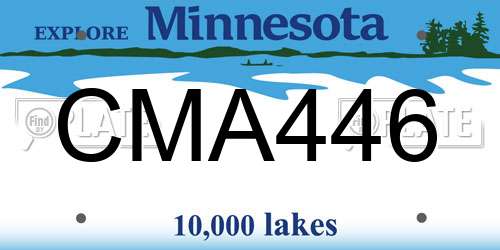 CMA446 Minnesota License Plate