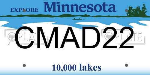 CMAD22 Minnesota License Plate