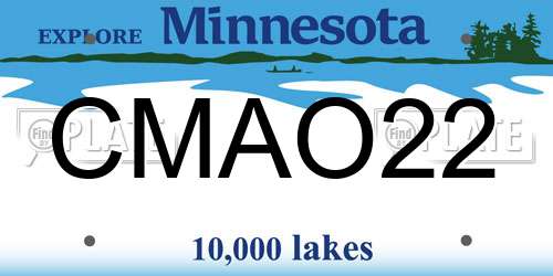 CMAO22 Minnesota License Plate