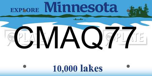 CMAQ77 Minnesota License Plate