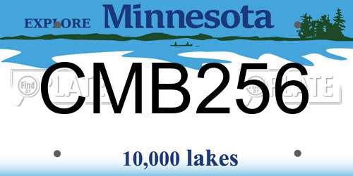 CMB256 Minnesota License Plate