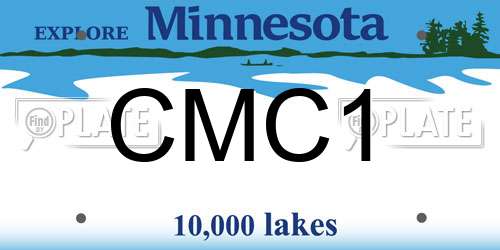 CMC1 Minnesota License Plate