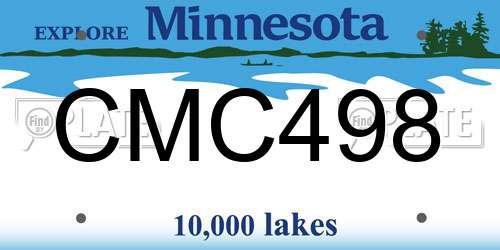 CMC498 Minnesota License Plate
