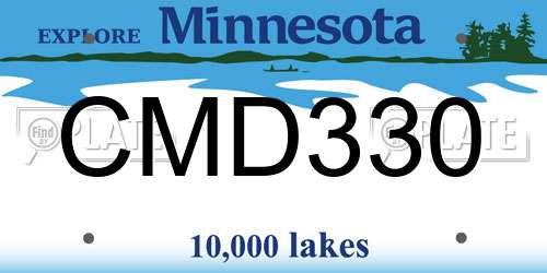 CMD330 Minnesota License Plate