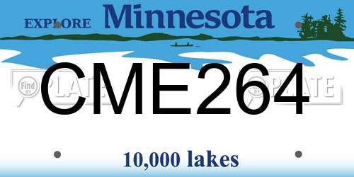 CME264 Minnesota License Plate