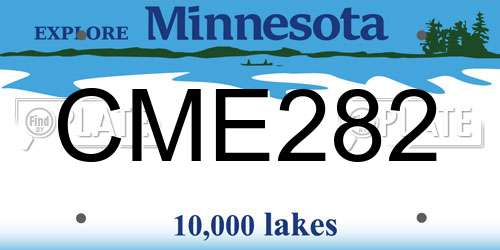 CME282 Minnesota License Plate