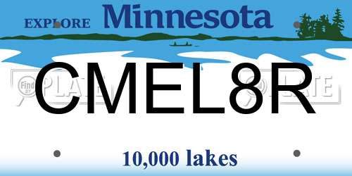 CMEL8R Minnesota License Plate