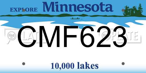 CMF623 Minnesota License Plate