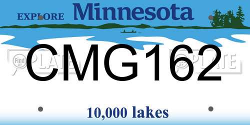 CMG162 Minnesota License Plate