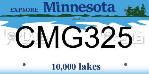 CMG325 Minnesota License Plate