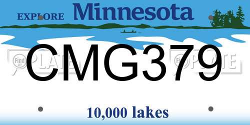 CMG379 Minnesota License Plate