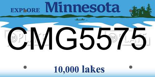 CMG5575 Minnesota License Plate