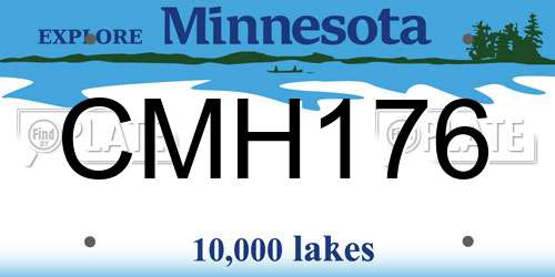 CMH176 Minnesota License Plate